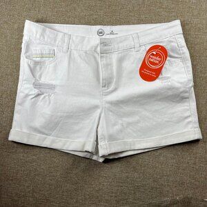 NWT White Jean Shorts Wonder Nation, 18, Impeccable